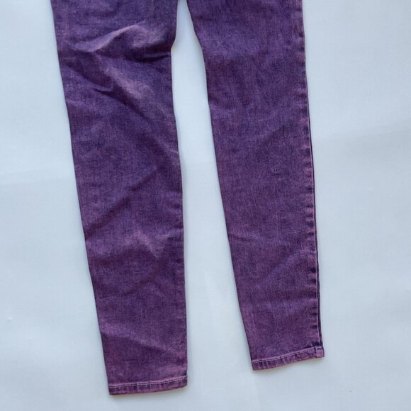 Guess Women’s 1981 High Rise Skinny Jeans In Purple Wash Size 26 - Picture 10 of 13